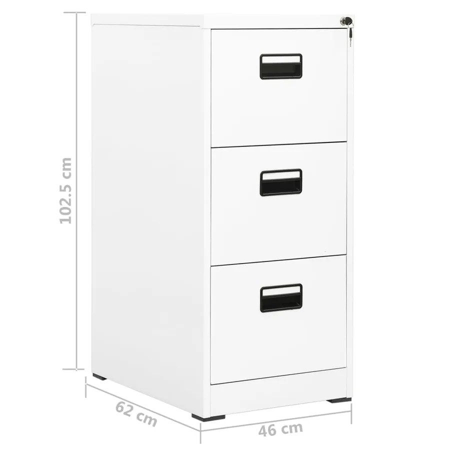 Classeur Blanc 46x62x102,5 cm Acier - 11