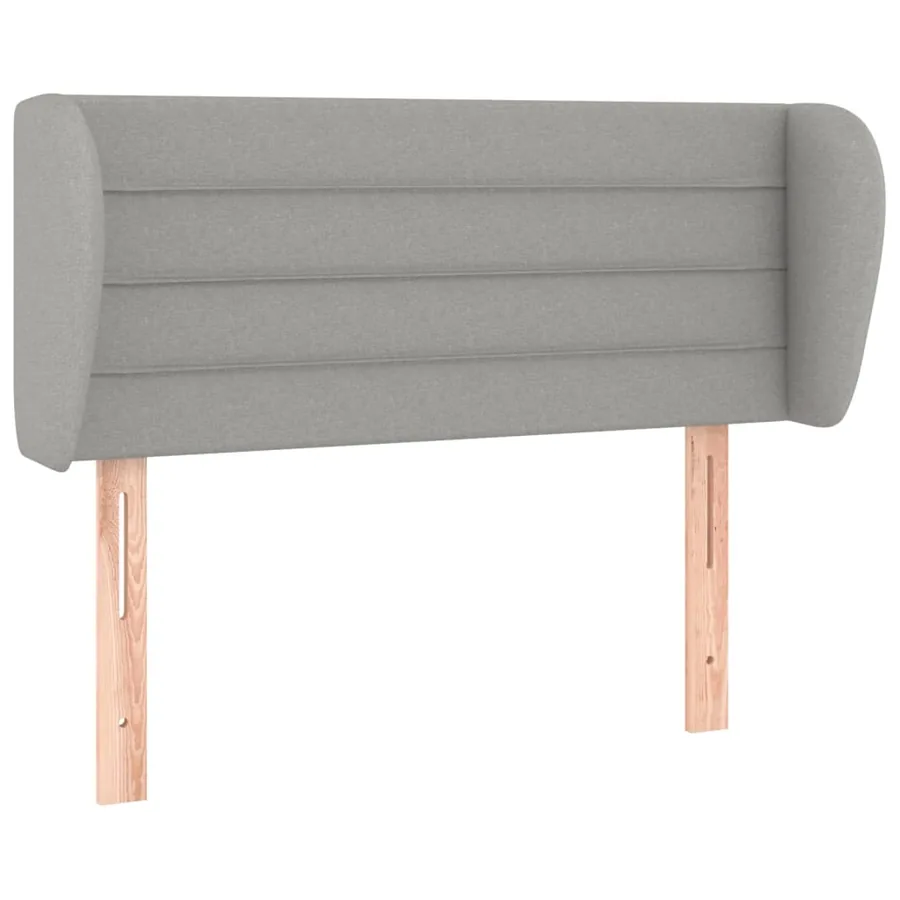 Tête de lit avec oreilles Gris clair 83x23x78/88 cm Tissu - 2