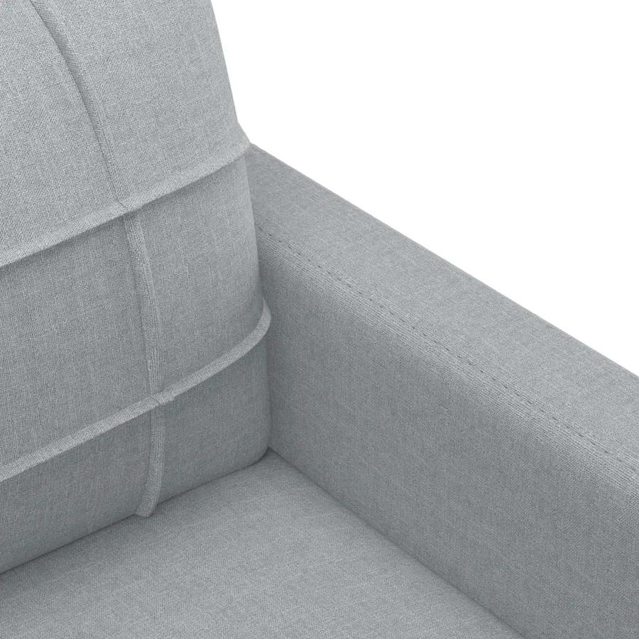 Ensemble de canapés 3 pcs avec coussins Gris clair Tissu - 6