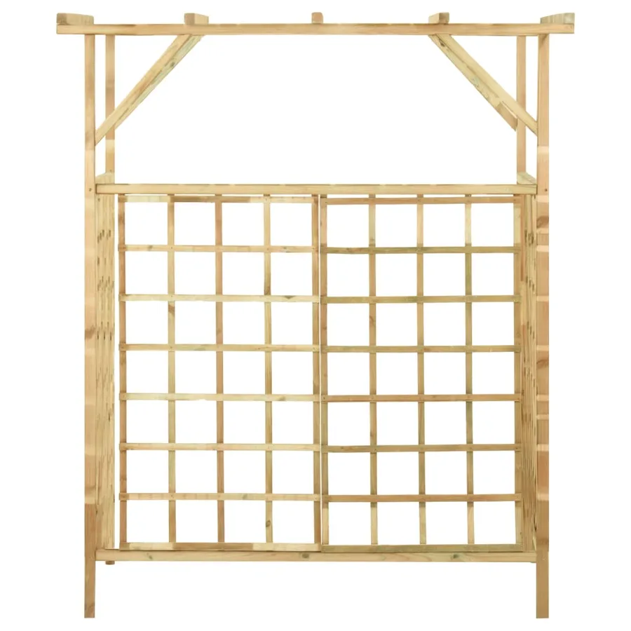 Pergola de jardin pour poubelles doubles Bois de pin imprégné - 3