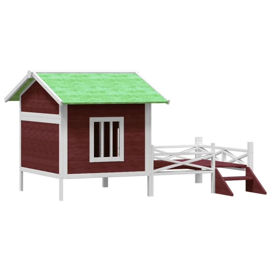 Chenil moka 159x120x88,5 cm bois de pin solide - 2