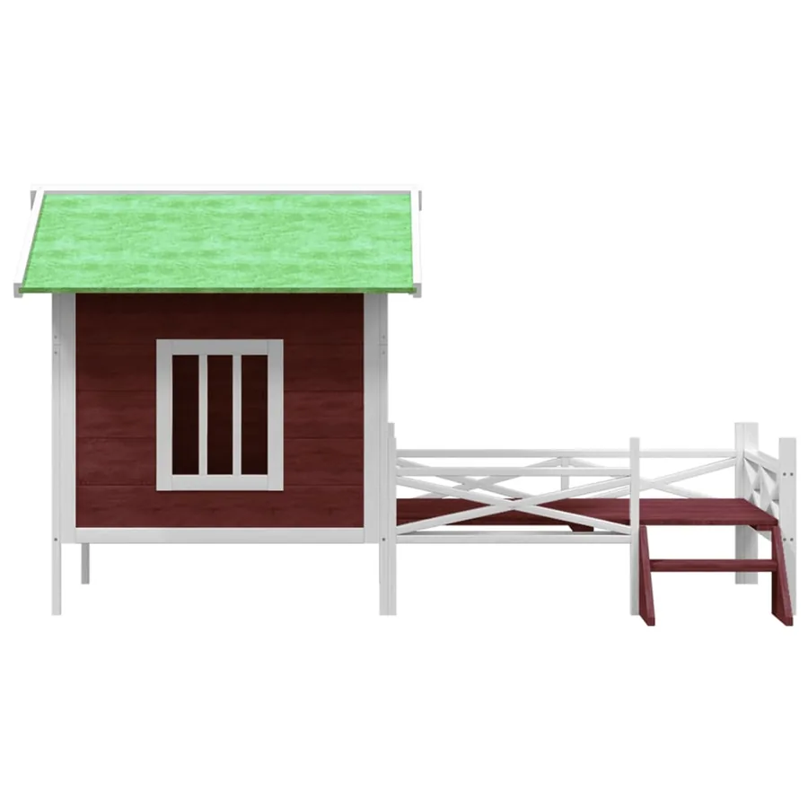 Chenil moka 159x120x88,5 cm bois de pin solide - 3