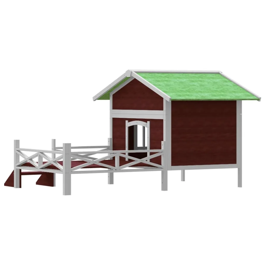Chenil moka 159x120x88,5 cm bois de pin solide - 6