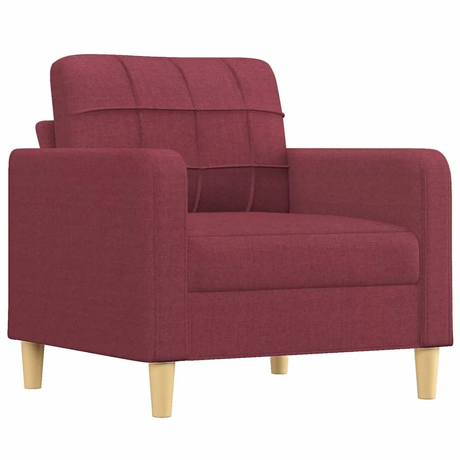 Fauteuil Rouge bordeaux 60 cm Tissu - 2