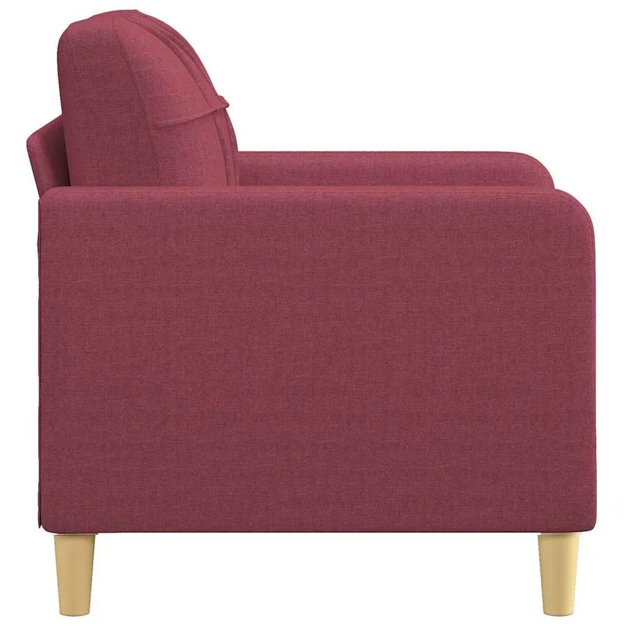 Fauteuil Rouge bordeaux 60 cm Tissu - 4