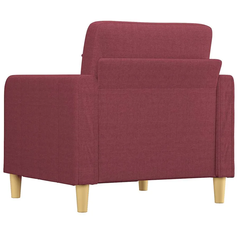 Fauteuil Rouge bordeaux 60 cm Tissu - 5