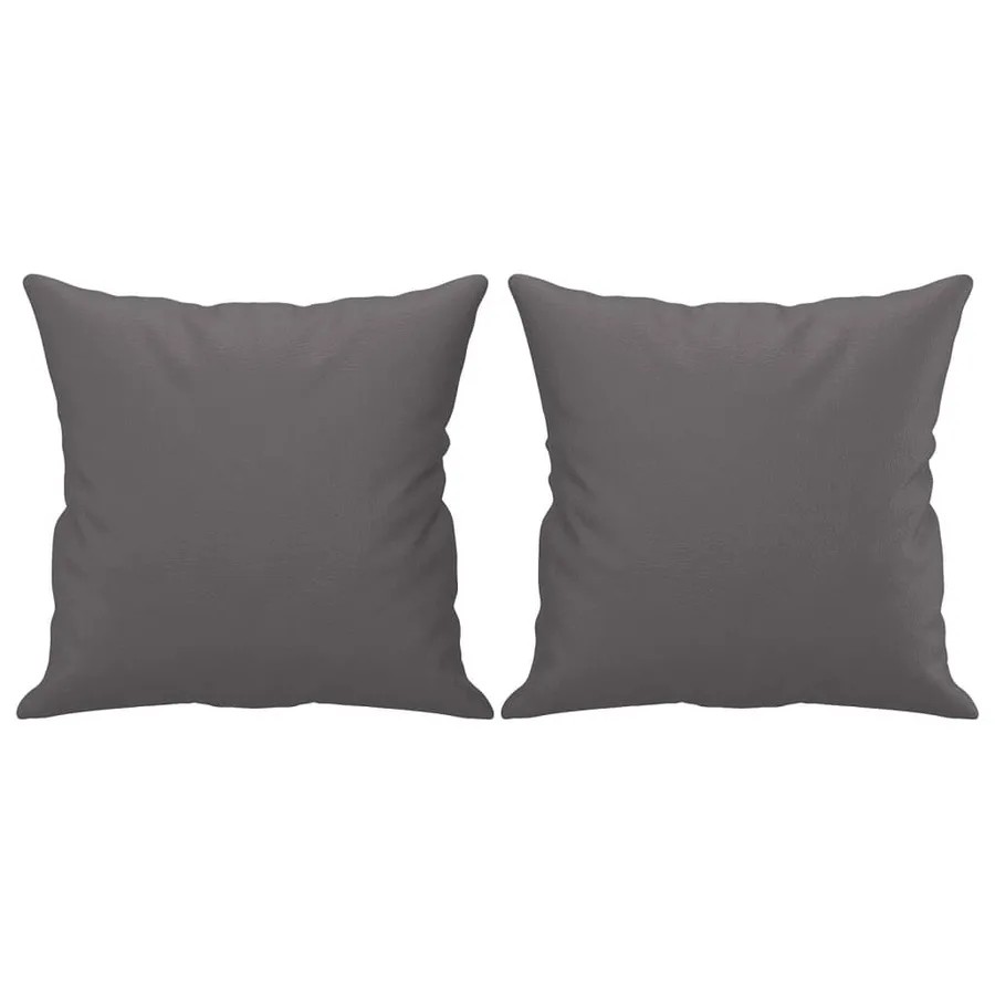 Ensemble de canapés 2 pcs avec coussins gris similicuir - 5