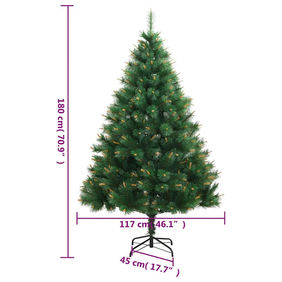 Sapin de Noël artificiel à charnières avec support 180 cm - 9
