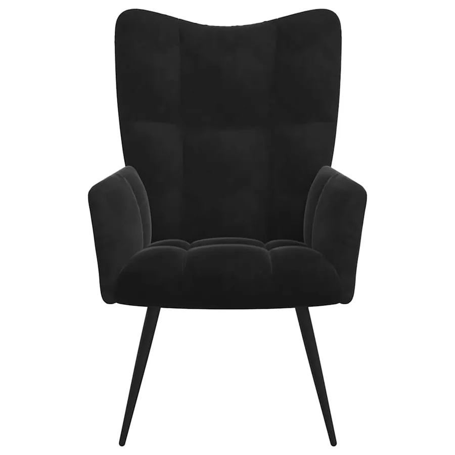 Chaise de relaxation Noir Velours - 3