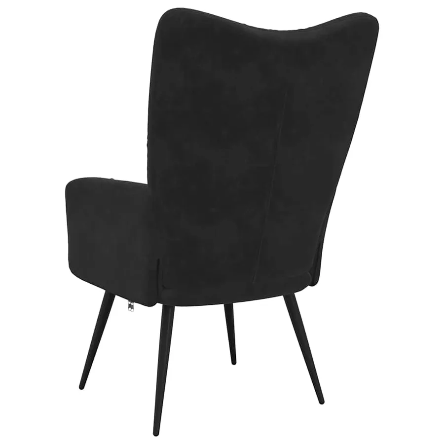 Chaise de relaxation Noir Velours - 5