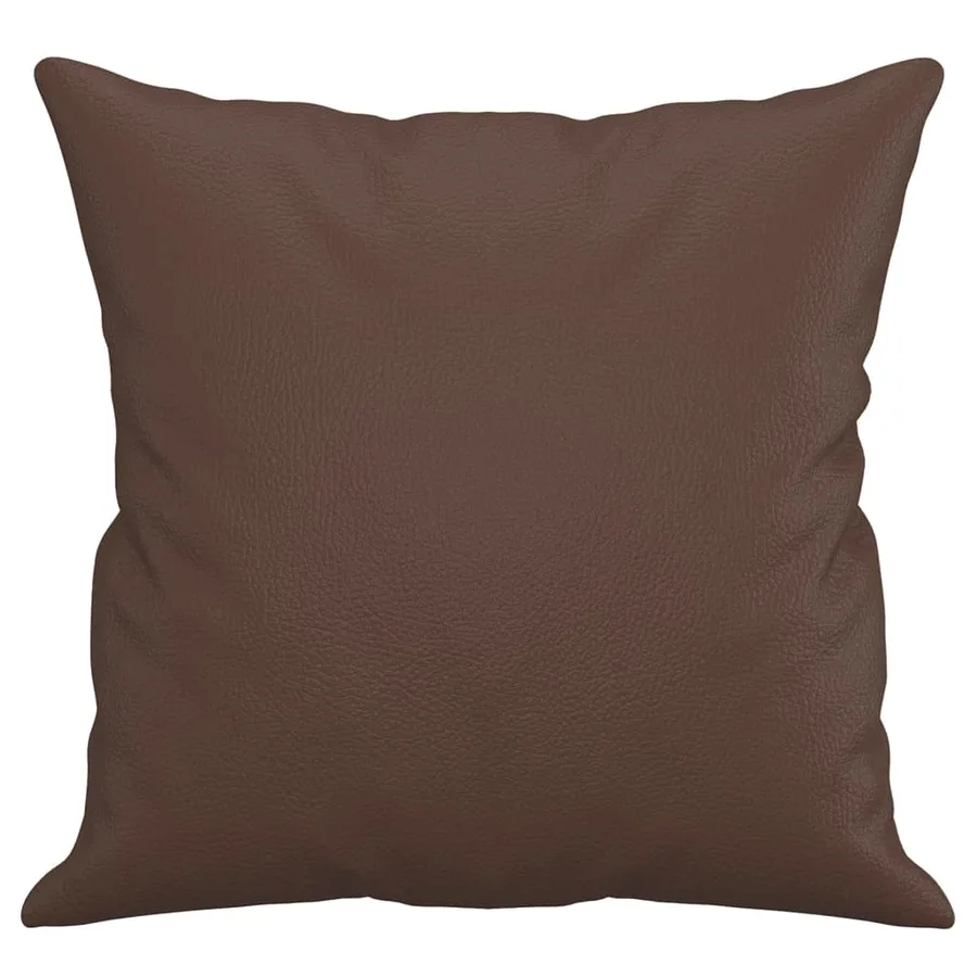 Coussins décoratifs lot de 2 Marron 40x40 cm Similicuir - 4