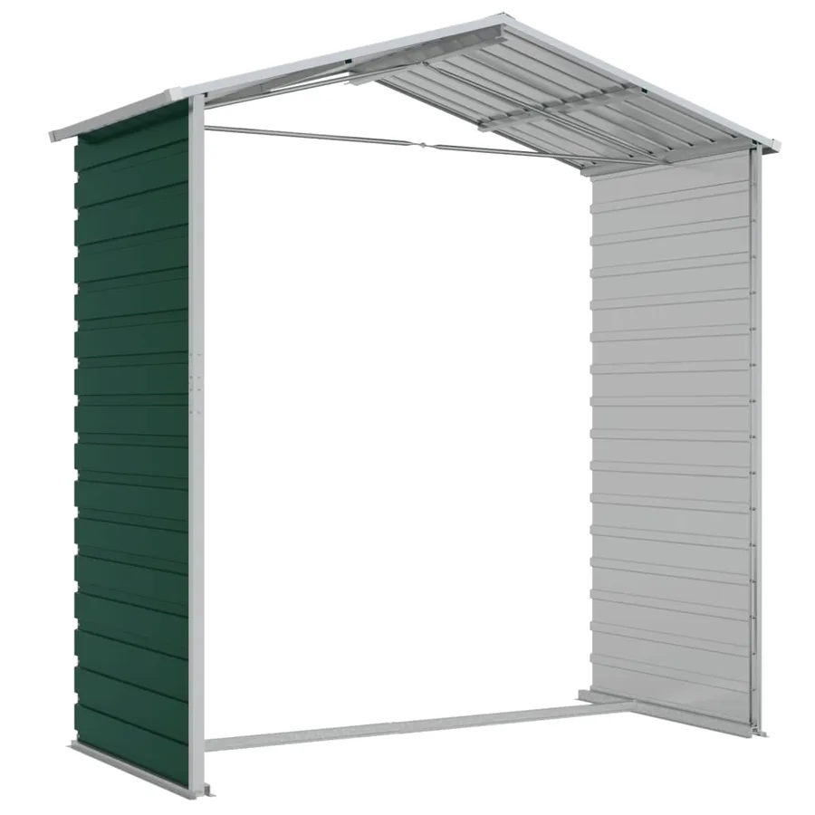 Abri de jardin vert 191x130x198 cm acier galvanisé - 9