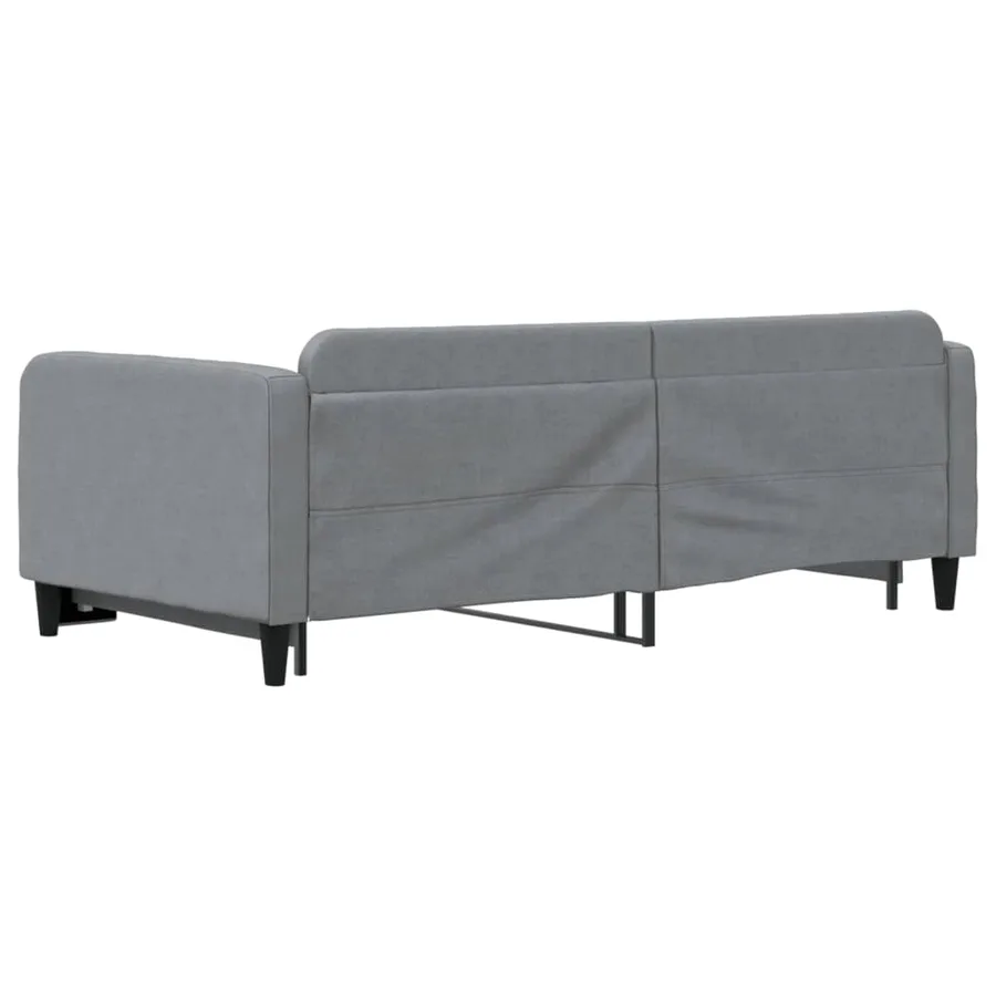 Lit de jour avec gigogne sans matelas gris clair 100x200 cm - 5