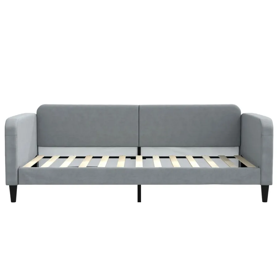 Lit de jour avec gigogne sans matelas gris clair 100x200 cm - 7