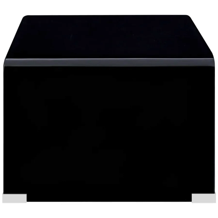 Table basse Noir 98 x 45 x 31 cm Verre trempé - 3