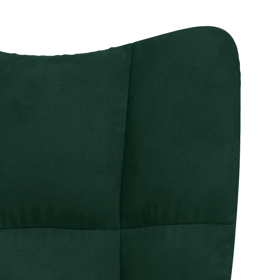 Chaise de relaxation Vert foncé Velours - 6