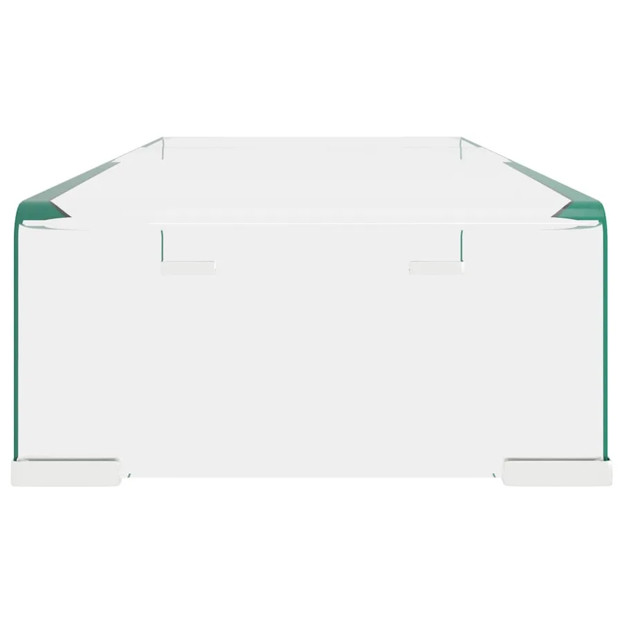 Meuble TV/pour moniteur 60x25x11 cm verre transparent - 4