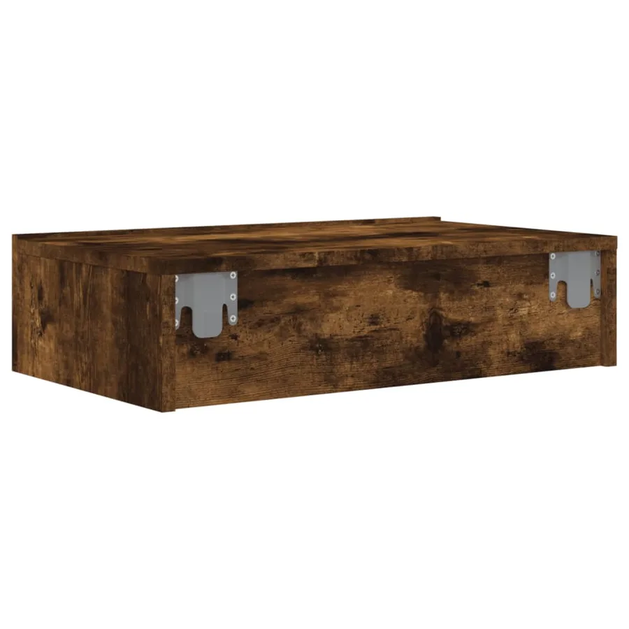 Meuble TV avec éclairage LED chêne fumé 60x35x15,5 cm - 10