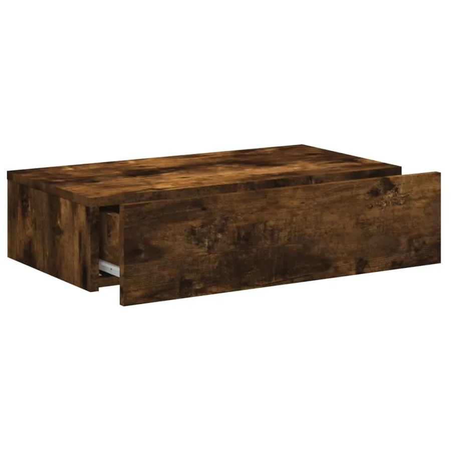 Meuble TV avec éclairage LED chêne fumé 60x35x15,5 cm - 7