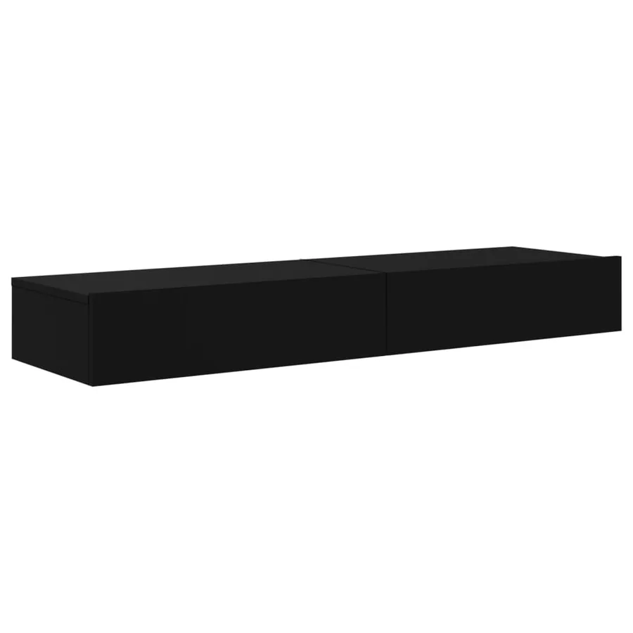 Meubles TV avec éclairage LED 2 pcs noir 60x35x15,5 cm - 3
