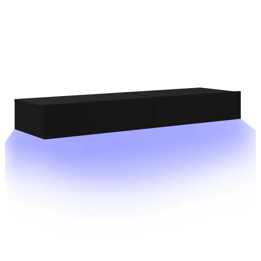 Meubles TV avec éclairage LED 2 pcs noir 60x35x15,5 cm - 6