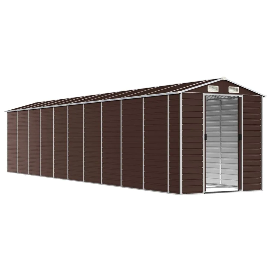 Abri de jardin marron 191x895x198 cm acier galvanisé - 3