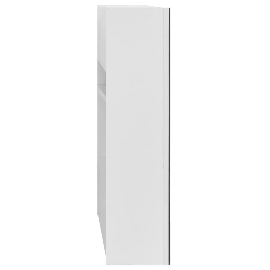 Armoire à miroir de salle de bain blanc 80x15x60 cm MDF - 4