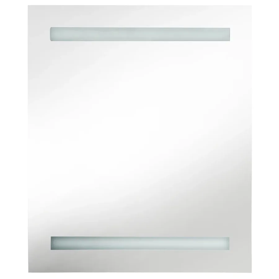 Armoire de salle de bain à miroir LED gris 50x14x60 cm - 4