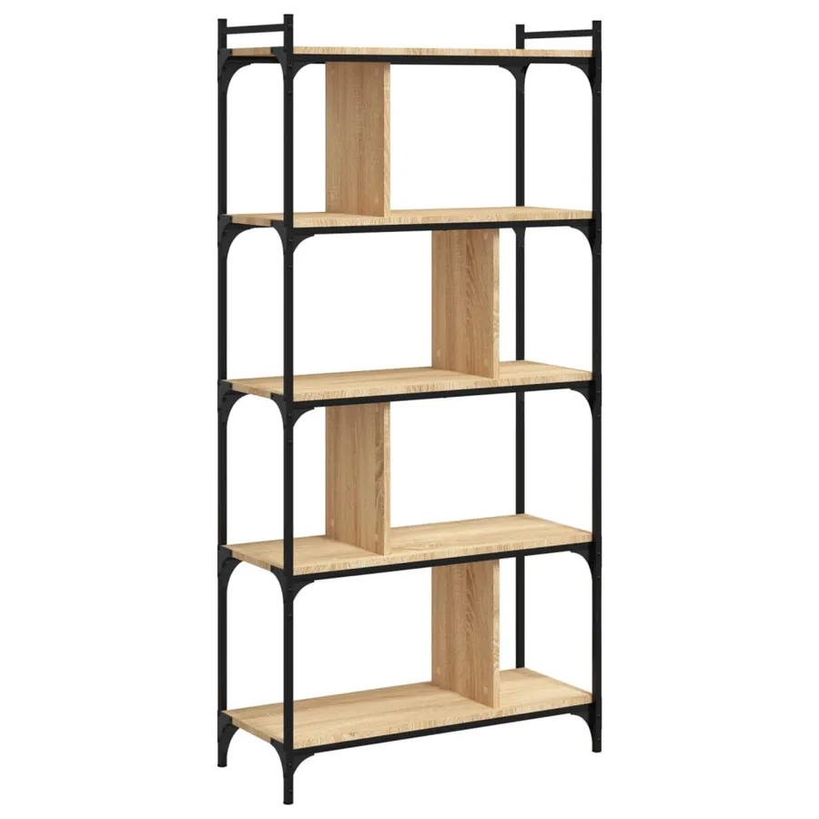 Bibliothèque 5 niveaux chêne sonoma 76x32x158 cm - 4