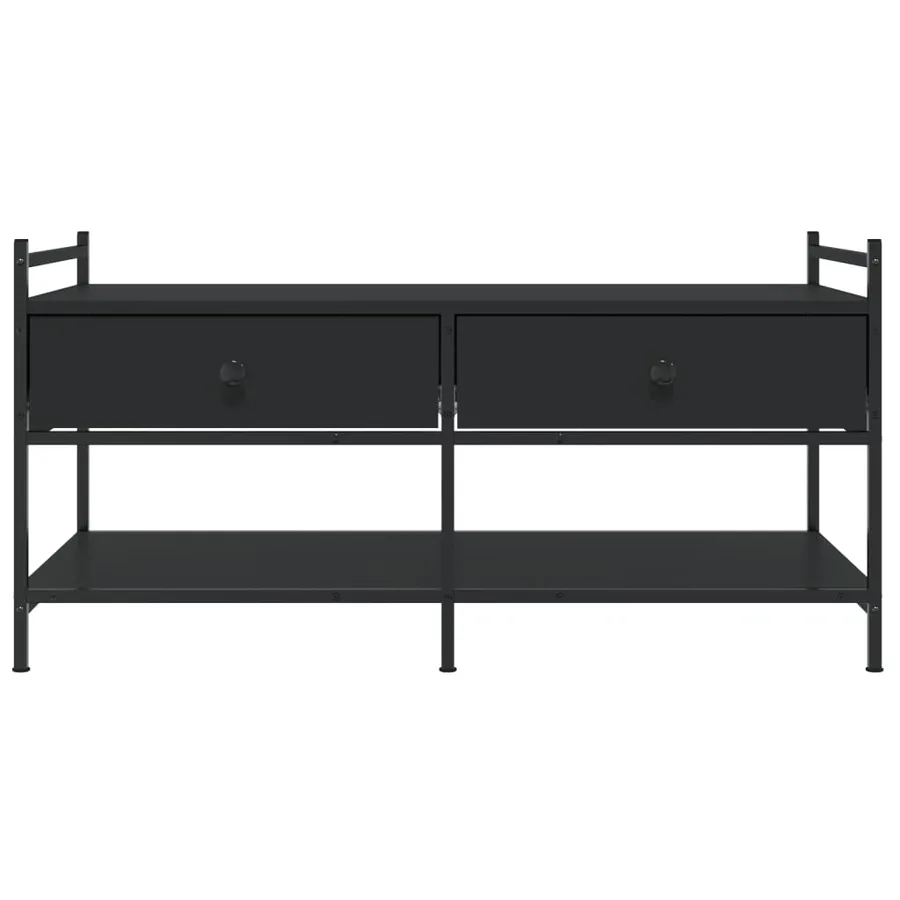 Table basse noir 99x50x50 cm bois d'ingénierie - 6