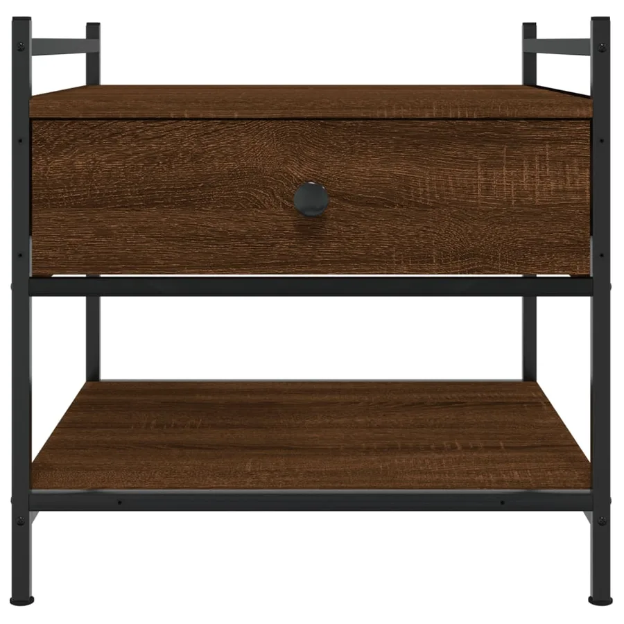 Table basse chêne marron 50x50x50 cm bois d'ingénierie - 6