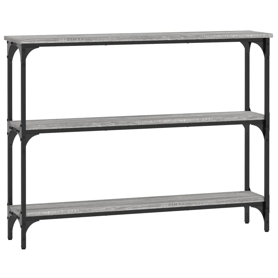 Table console sonoma gris 100x22,5x75 cm bois d'ingénierie - 2