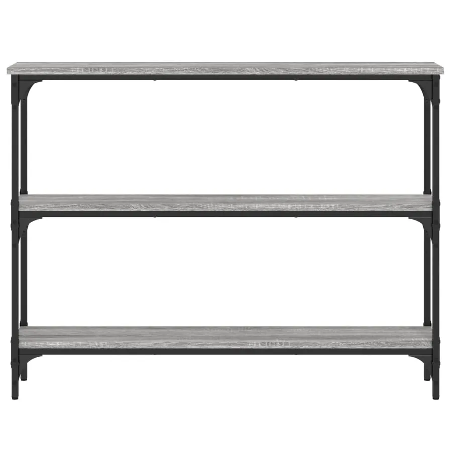 Table console sonoma gris 100x22,5x75 cm bois d'ingénierie - 4
