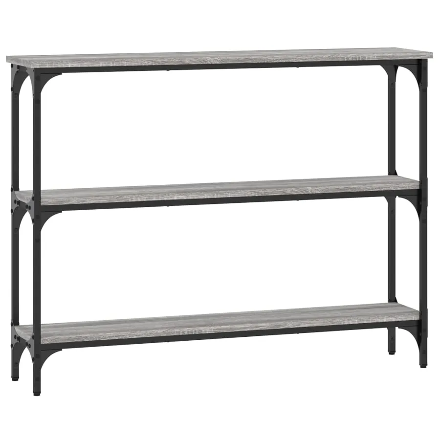 Table console sonoma gris 100x22,5x75 cm bois d'ingénierie - 6