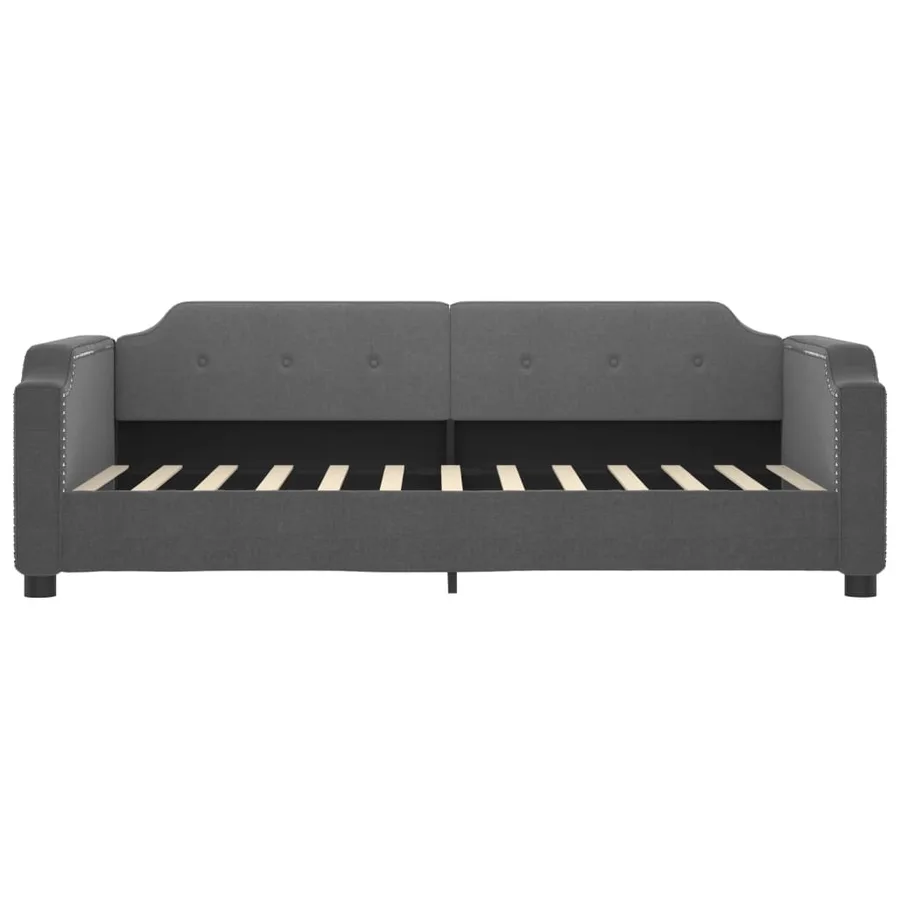 Lit de repos sans matelas gris foncé 90x200 cm tissu - 3
