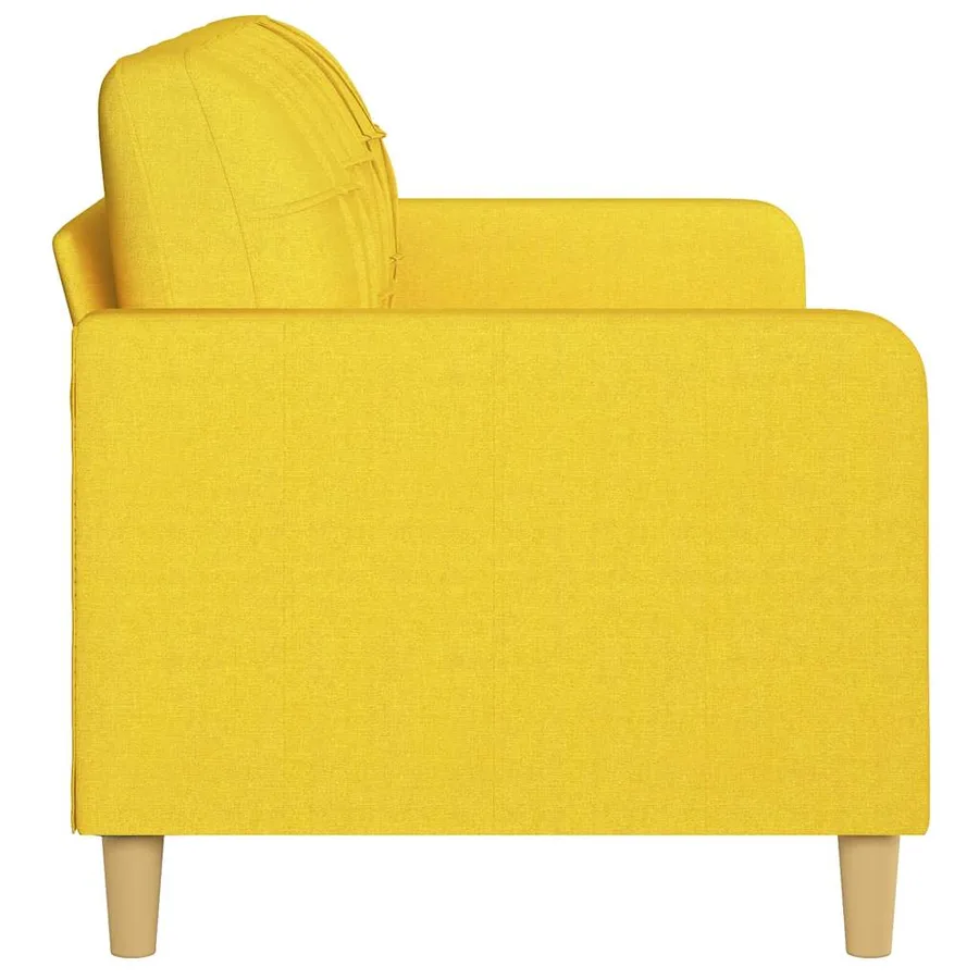 Canapé à 3 places Jaune clair 180 cm Tissu - 4