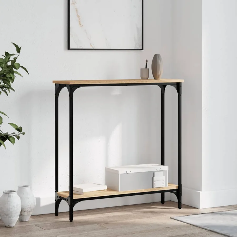 Table console Chêne Sonoma 75x22,5x75 cm Bois d'ingénierie