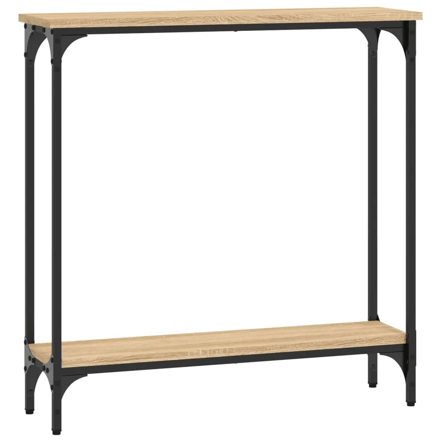 Table console Chêne Sonoma 75x22,5x75 cm Bois d'ingénierie - 2
