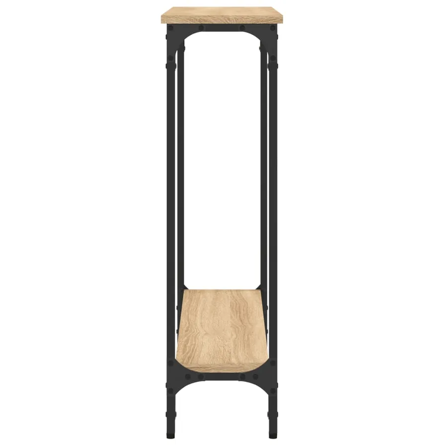 Table console Chêne Sonoma 75x22,5x75 cm Bois d'ingénierie - 5