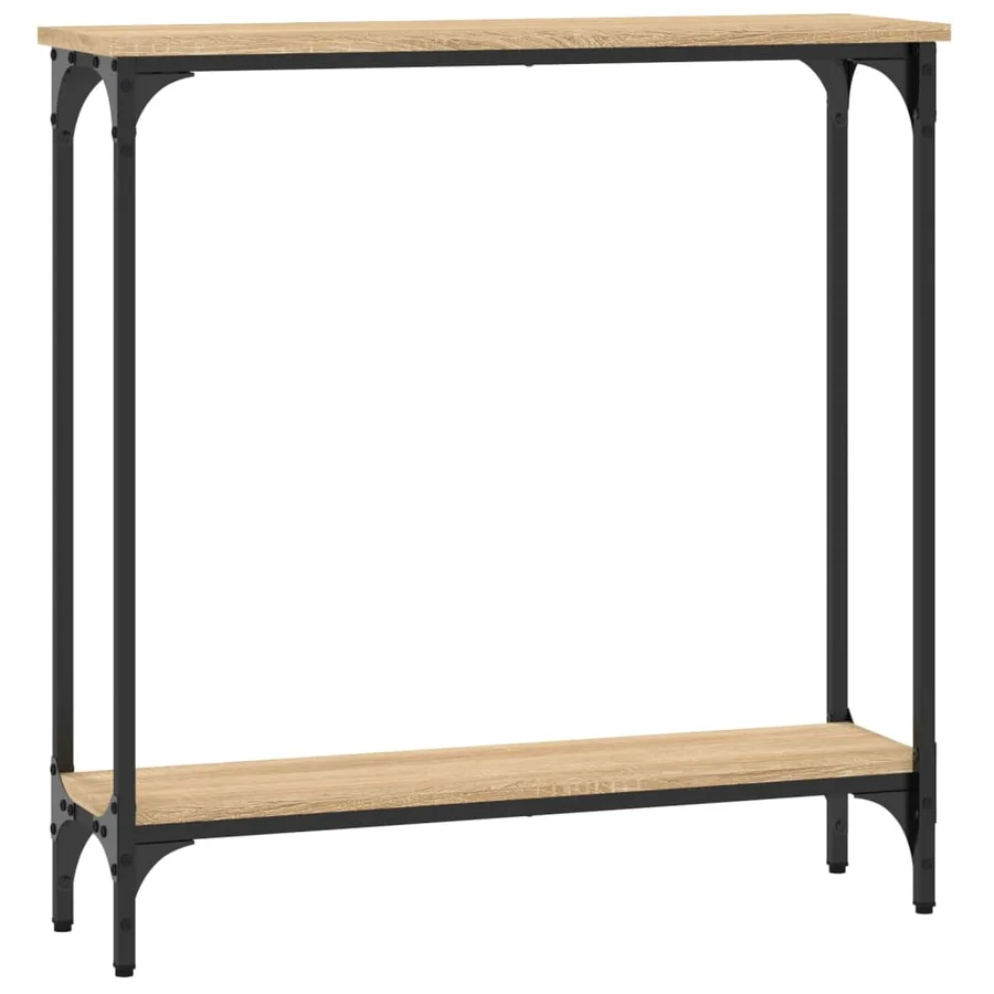 Table console Chêne Sonoma 75x22,5x75 cm Bois d'ingénierie - 6