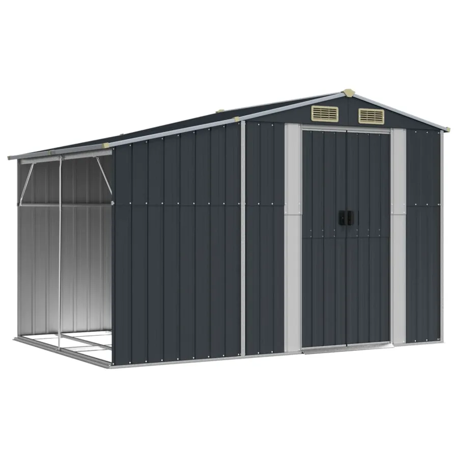 Abri de jardin anthracite 277x192,5x179 cm Métal galvanisé - 2