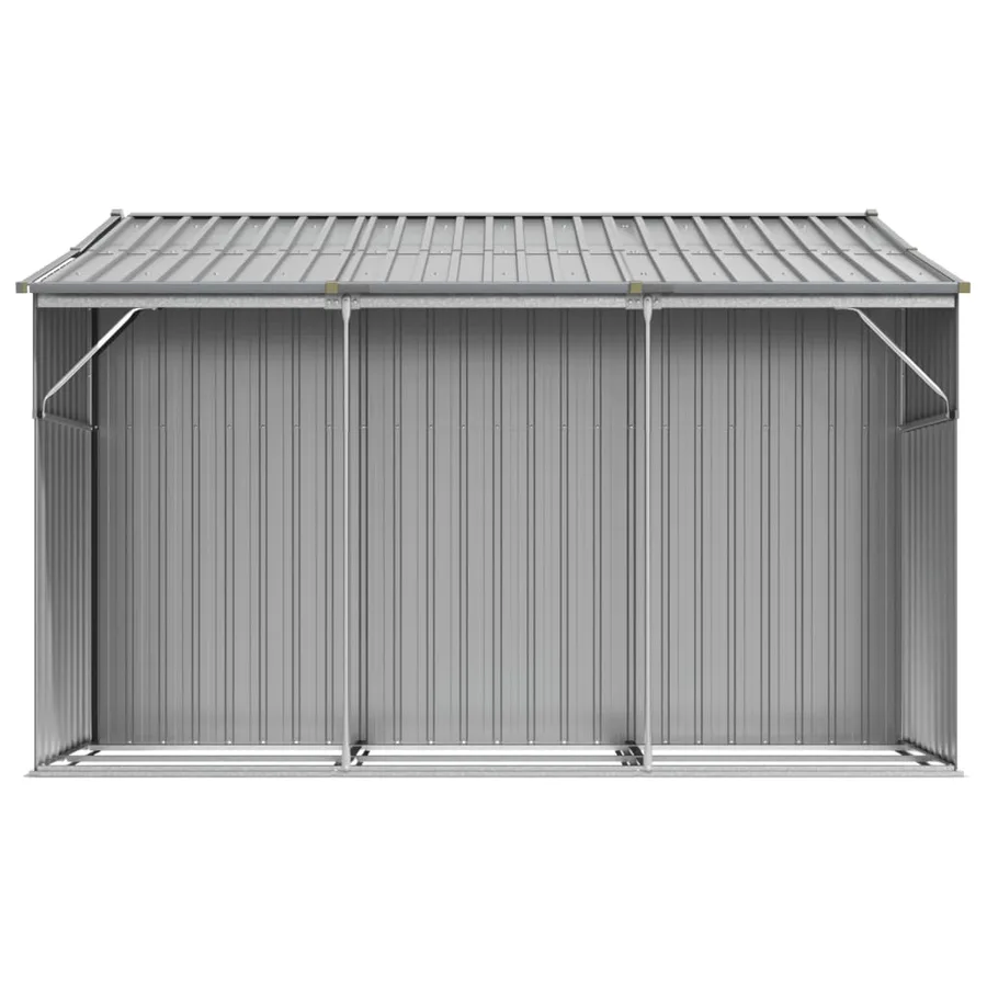 Abri de jardin gris 277x279x179 cm acier galvanisé - 6