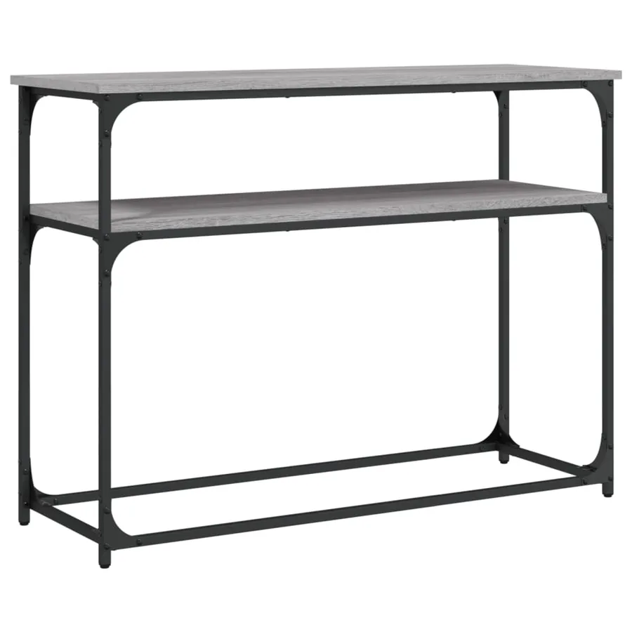 Table console sonoma gris 100x35,5x75 cm bois d'ingénierie - 2