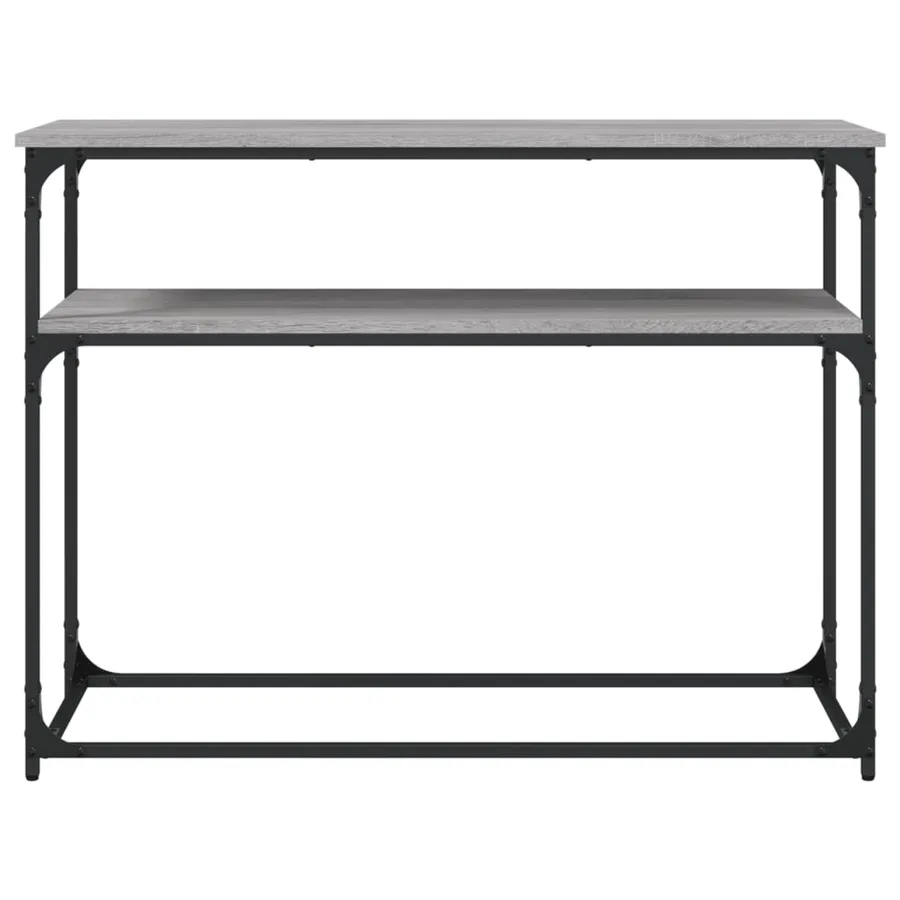 Table console sonoma gris 100x35,5x75 cm bois d'ingénierie - 4
