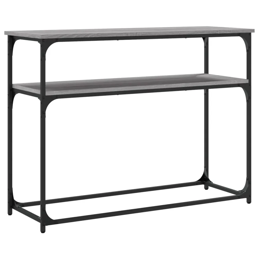 Table console sonoma gris 100x35,5x75 cm bois d'ingénierie - 6