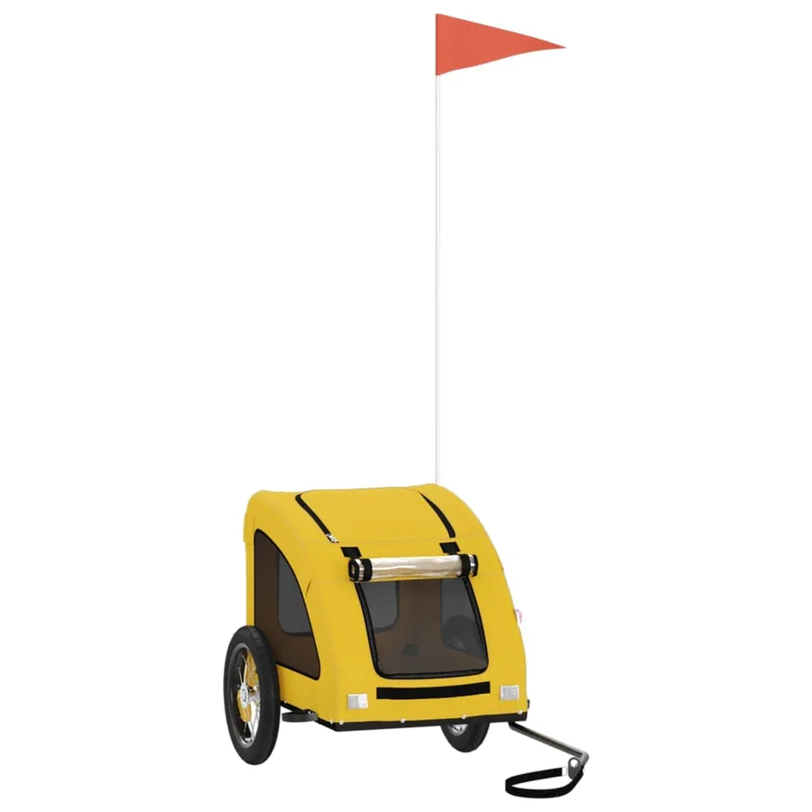 Remorque de vélo pour animaux de compagnie jaune - 2