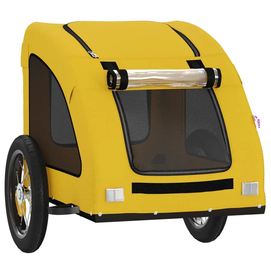 Remorque de vélo pour animaux de compagnie jaune - 5