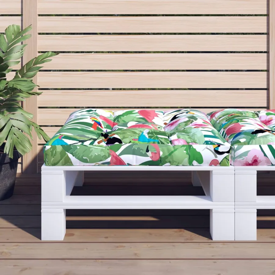 Coussin de palette multicolore 70x70x12 cm tissu