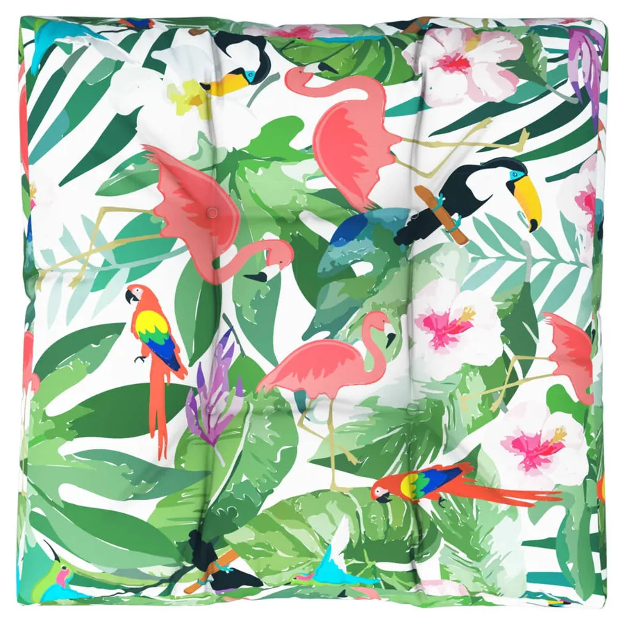 Coussin de palette multicolore 70x70x12 cm tissu - 2
