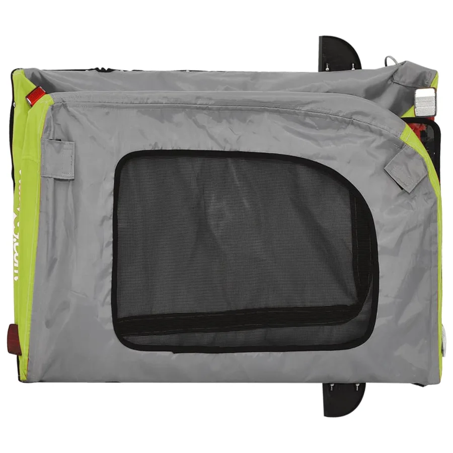 Remorque de vélo pour animaux de compagnie vert et gris - 10